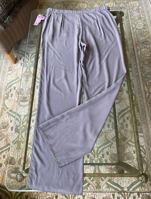 Marina Rinaldi Max Mara Silk Pants Plus Size 21 14W Old Money Quiet Luxury Taupe