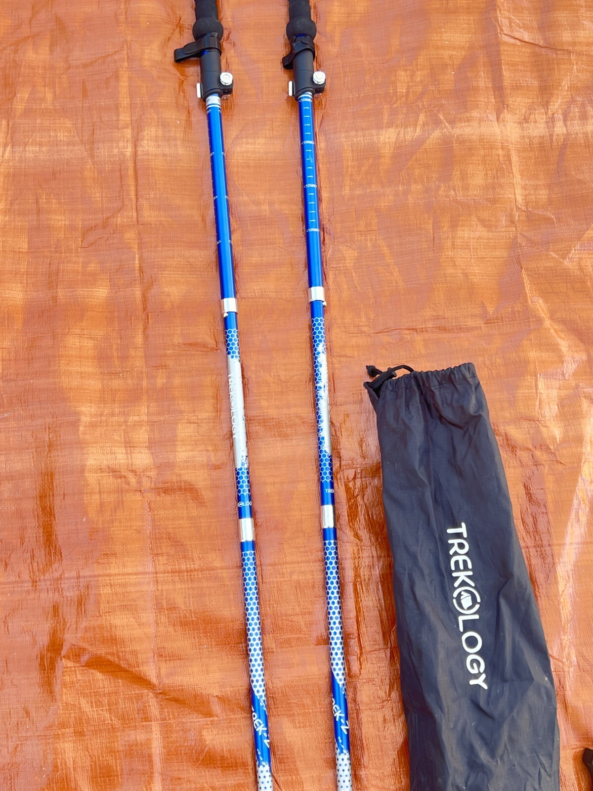 Set of Trekology Trek Z Folding Trekking Poles 120135CM Blue .. 17A eBay