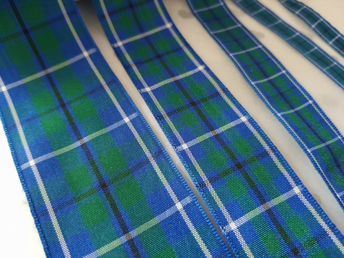 Berisfords DOUGLAS Tartan ribbon Scottish Approved Designs - 7 10 16 25 40mm - Picture 2 of 3