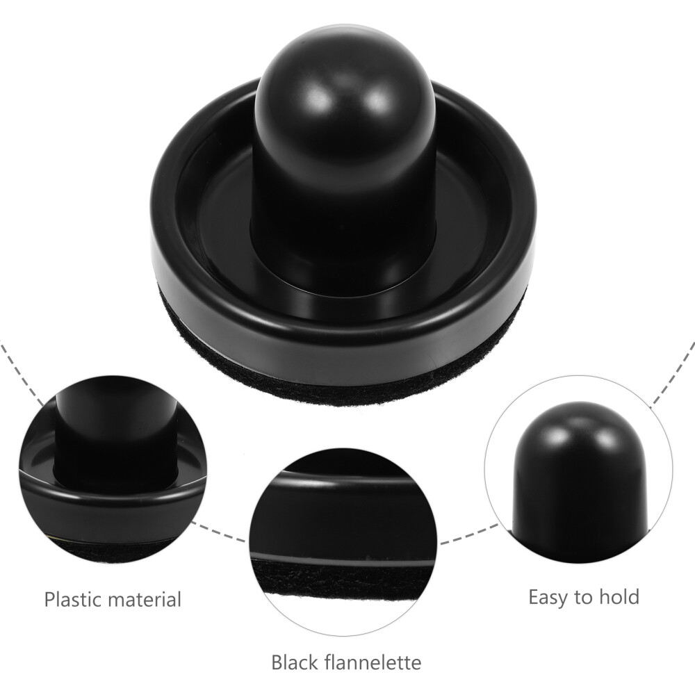 2 Commercial Table Hockey Pusher Paddles + 2 Large Black Air Pucks – Arcade Style Game Set