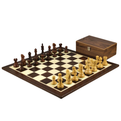 Wenge Schachspiel 21 Zoll mit Wenge Schachbrett und gewichtetem Sheesham Staunton Re