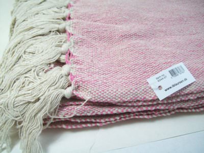 Ib Laursen Plaid rosa 6544 07 Decke Überwurf Tagesdecke 130x160 cm beige rot