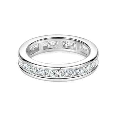 1 kt VVS1 D ausgezeichneter 18 K Weißgold Lab Created Eternity Ring Diamant Test bestanden