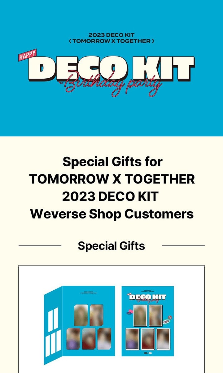 TXT 2023 DECO KIT/PostCard Book+Note+Photo Set+Party Pack+WEVERSE 