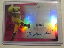 BRANDON RUIZ Arizona State 2017 Leaf Army All-American PINK Flag Metal Auto #1/6