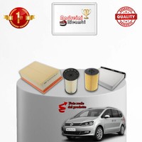 Set Service 4 Filter VW Sharan II 2.0 Tdi 135KW 184CV Von 2015->
