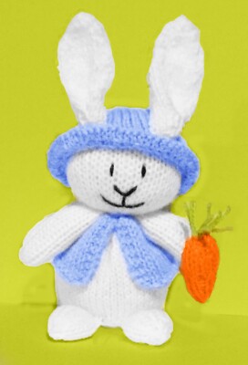 STRICKANLEITUNG - Bruce Bunny schoko orange Hülle / 15 cm Ostern Spielzeug