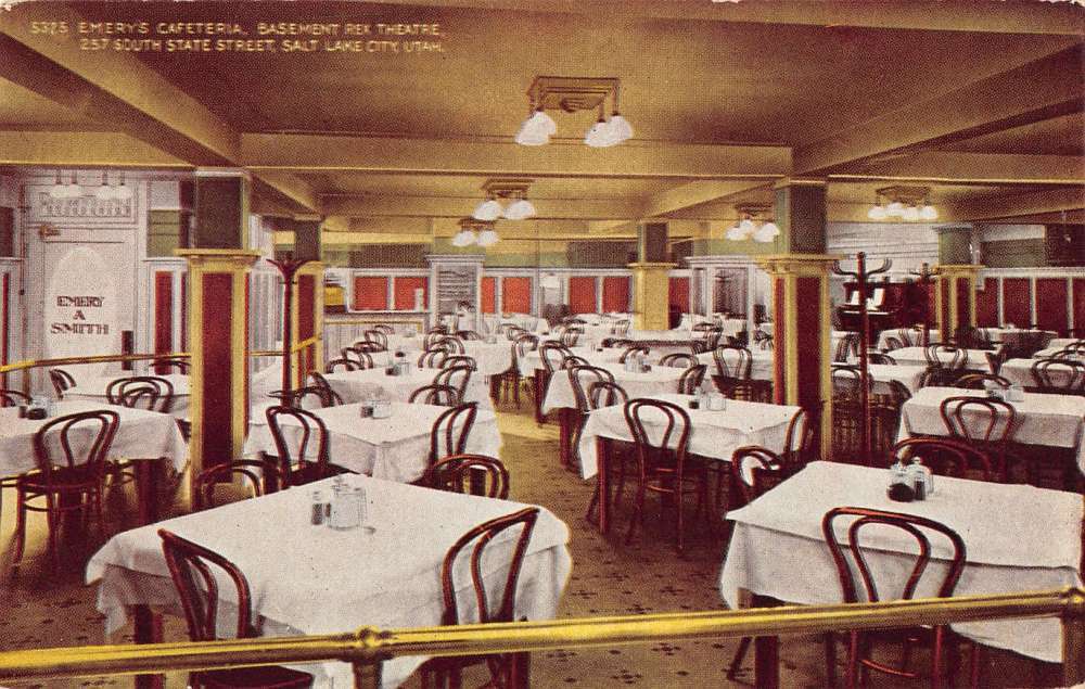 絵画 cafeteria Salt Lake City Utah dining room Emerys Cafeteria antique pc Z16362