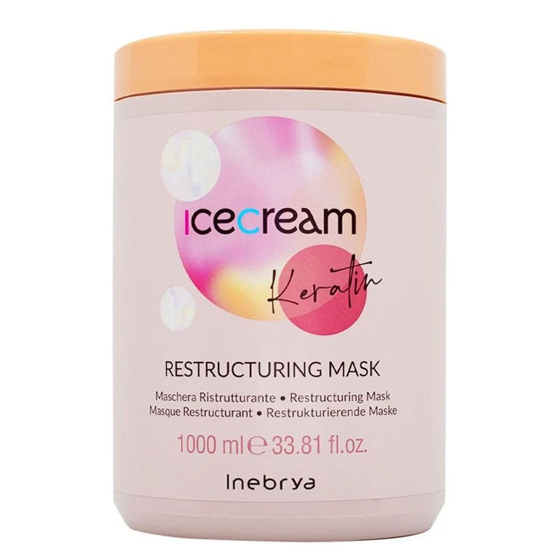 Maschera idratante INEBRYA Ice Cream Keratin Restructuring Mask 1000ml