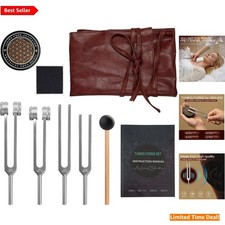 Tuning Forks Healing Set: 128Hz, 136.1Hz, 256Hz  384Hz for Yoga  Meditation