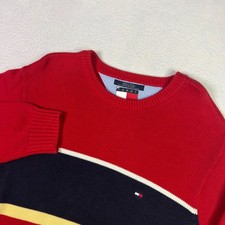 Vintage 90s 00s Tommy Hilfiger Colorblock Striped Heavyweight Sweater Mens Large