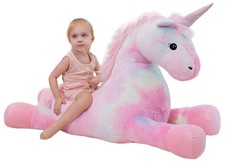 Stuffed Animal Giant Pink Unicorn Plush 44 inch Large GADXV