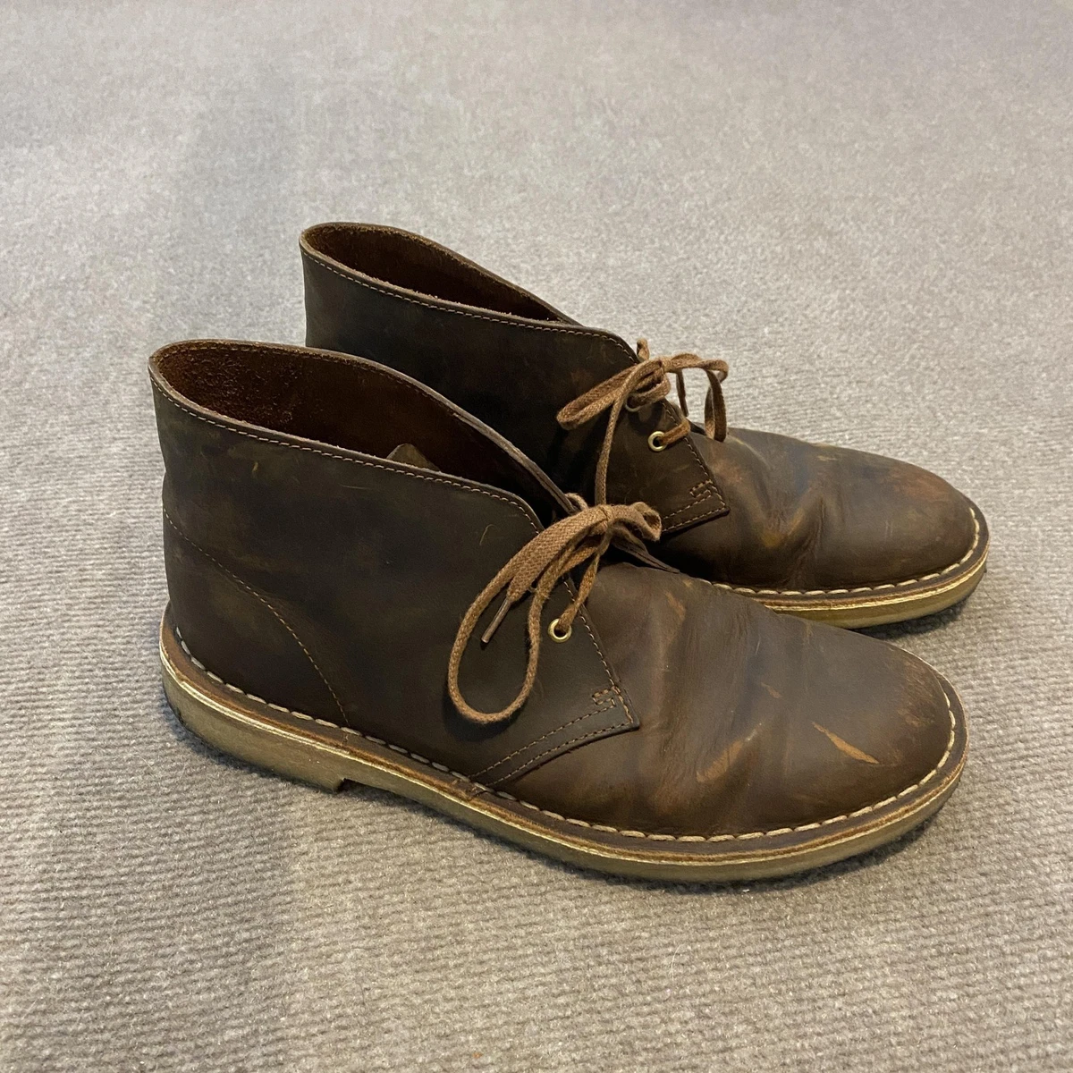 Men\'s Clarks Originals Lace Up Ankle Boots Size 8m Amazon.com | Clarks ORIGINALS Wallabee Boots Light Tan  main image 4