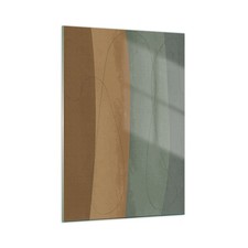 Quadro su Vetro 50x70cm Astrazione Oro Verde Stampe Immagini Moderni Murale