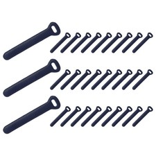 30 Pcs Leather Zipper Puller, 2.6" Zipper Sliders, Dark Blue