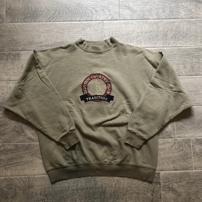 Vintage Clinton Country Club Tradition Golf Sweatshirt Men Size XL - Made in USA