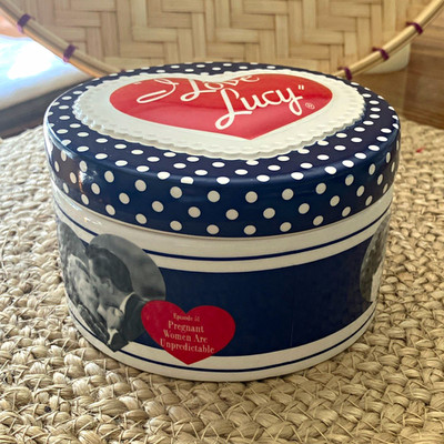 Lenox I Love Lucy Lucy Polka Dot Ceramic Round Trinket Box with Lid