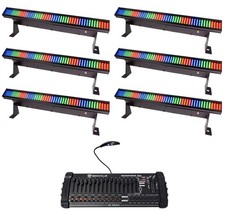  6 Chauvet COLORSTRIP MINI LED DJ Light Bar Effect Color Strips DMX Controller