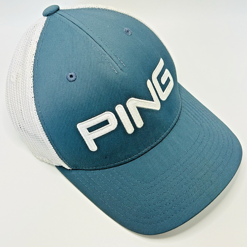 Ping Ranger Hat PING 110 Flexfit Hat Cap Trucker Golf Blue White One Size Stretch Men's ...