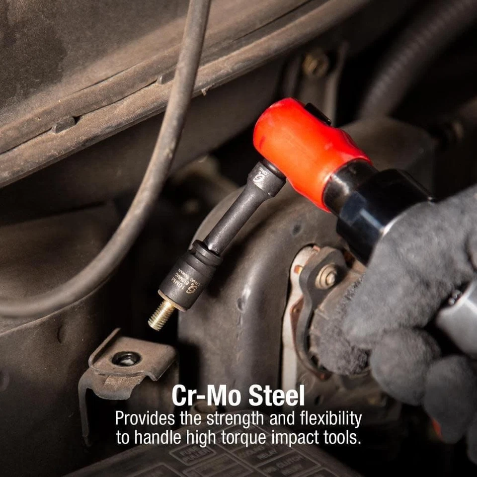 1822, 1/4 Inch Drive Magnetic Impact Socket Set, 12-Piece, Metric, 5mm-15mm, ... - Image 4 of 4