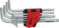KS Tools 151,5000 Kugelkopf-Innensechskant-WinkelstiftschlüSsel-Satz, Lang, 10-T