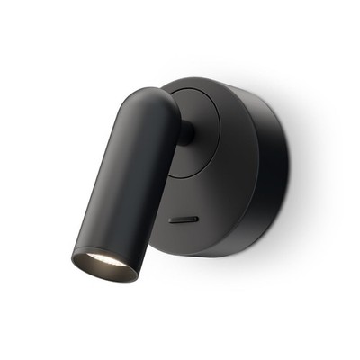 LED Wandleuchte verstellbar Schwarz Schalter H:7 cm 3000 K Spot Strahler Büro