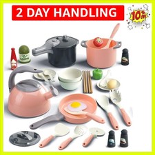 32Pcs Kids Play Kitchen Toys Set, Toddlers Pretend Cooking Playset Acccessori...