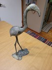 Vintage Metal Crane Heron Bird Figurine Statue Home Decor Used Conditions  — photo 2