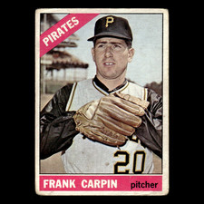 Frank Carpin #71 1966 Topps Pittsburgh Pirates Baseball Card MLB VG