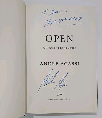 2009 OPEN Signed Andre Agassi Autobiography Book UNREAD NF HC / NF