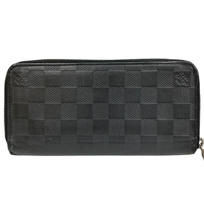 Auth Louis Vuitton Zippy Wallet Vertical Long Wallet Damier Infini