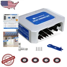 6 String Solar PV Combiner Box - 6480W Max, 25A Fuse, 125A Breaker, ABS