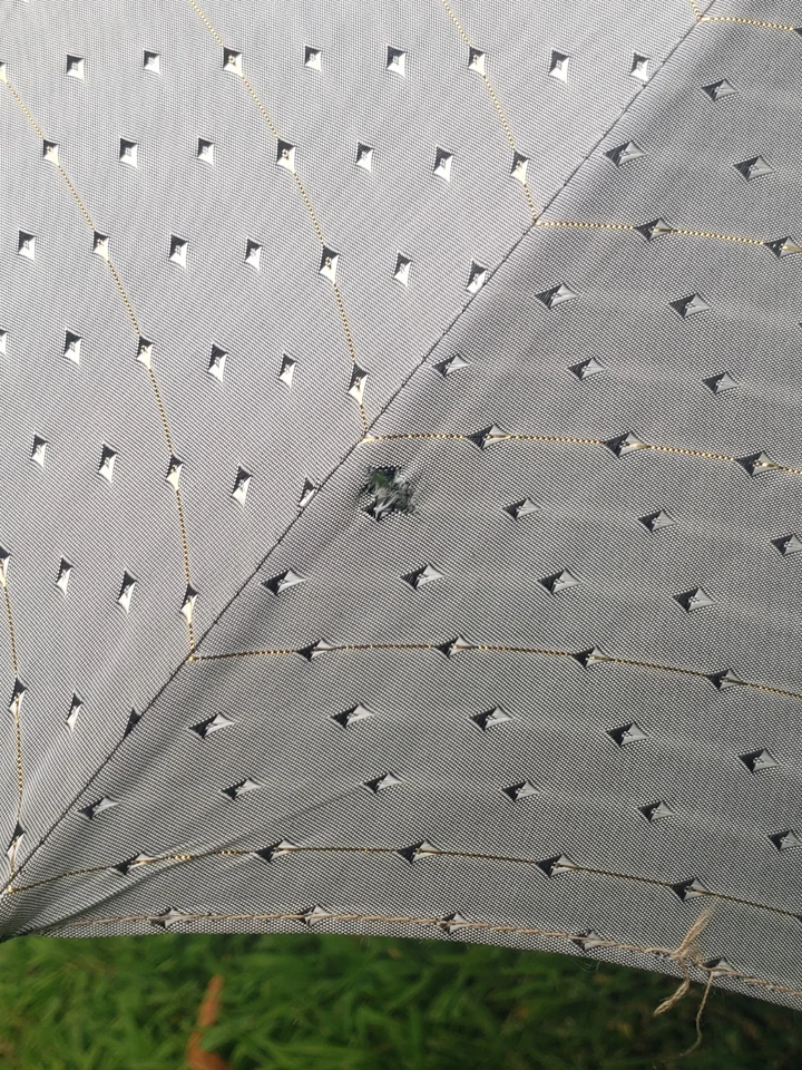 Vintage Grey Diamond Pattern Umbrella Acrylic Cane Handle Sleeve Art Deco Retro - Image 4 of 4