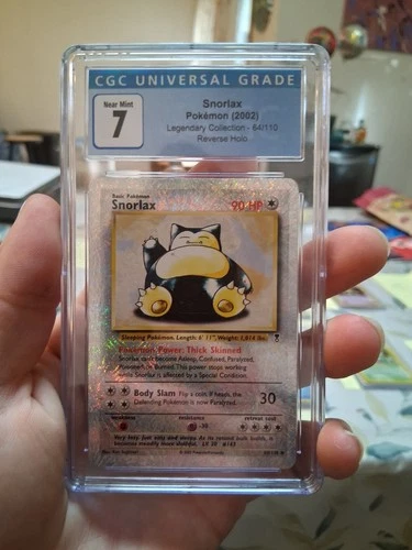 2002 snorlax legendary collection reverse holo cgc 7