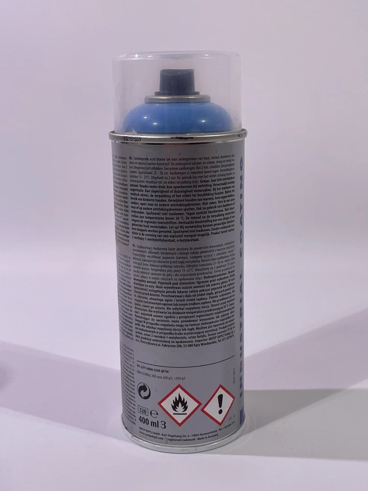 MOTIP RAL 5012 Lichtblau Glänzend Industrielack Spray Acryl 400ml 07014 Lack - Bild 3 von 4