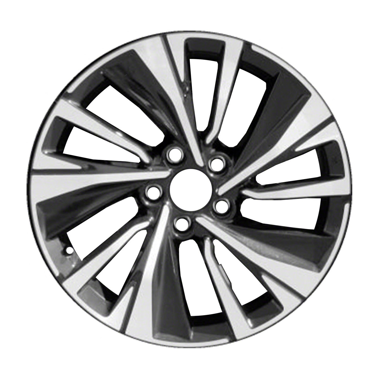 64081 OEM Used Aluminum Wheel 18x8 Machined and Gloss Black