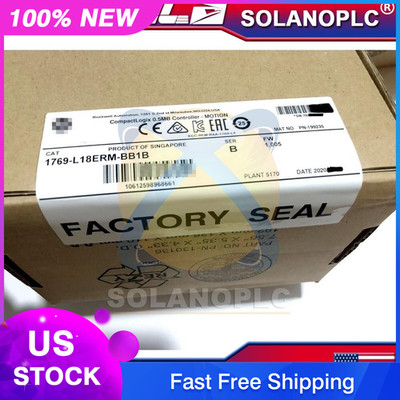 New Sealed 1769-L18ERM-BB1B AB CompactLogix 0.5MB Controller Motion US Free Tax