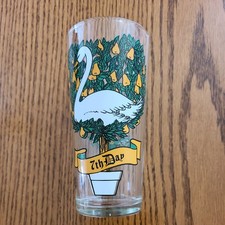 Vintage 12 Days of Christmas Drinking Glass Tumbler -7th Day- Indiana Glass