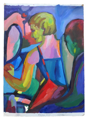 Cynthia Davis (XX-XXI) St Ives Schule. Kühne Öle. Ohne Titel. Frauenfiguren