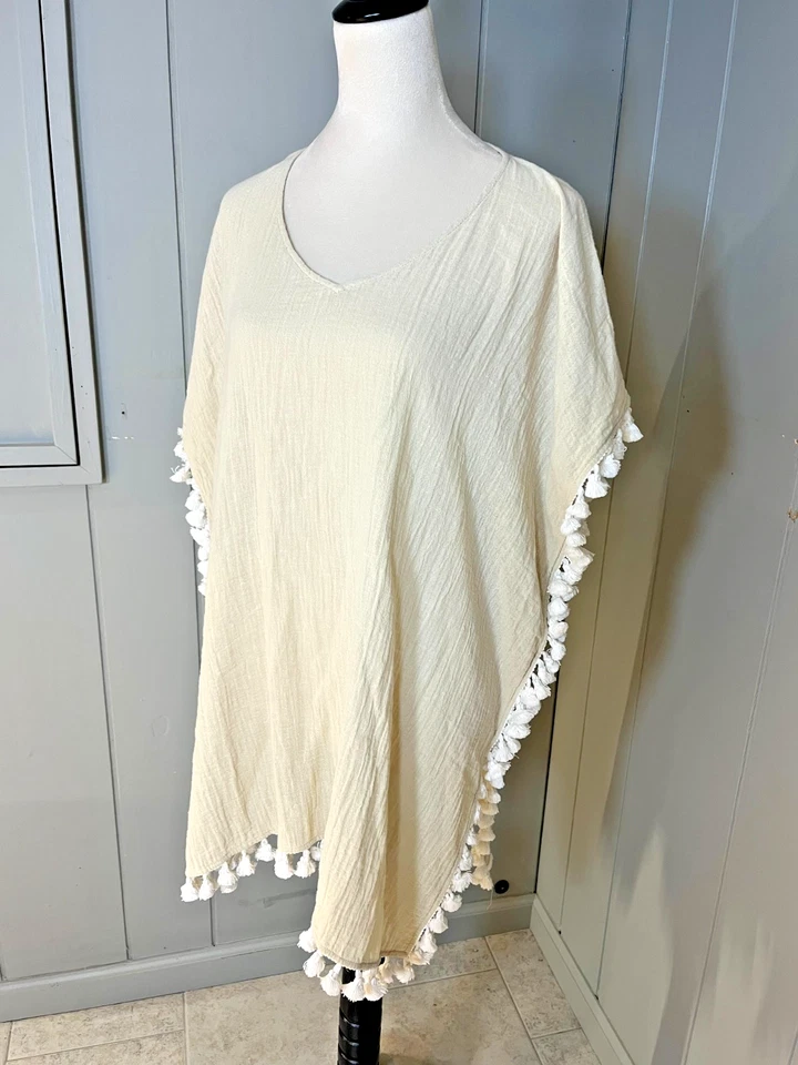 Tuckernuck Pomander Place White Cream Katie Caftan Cover-Up Size XS/S - Image 2 of 4