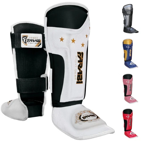 FARABI Junior Kids Shin Instep Protector Muay Thai Kickboxing Shin Pads Guards