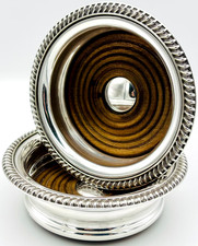 Mappin & Webb Silver on Copper Table Bottle Coasters – Circa 1955