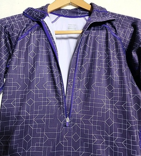 Women's NIKE Pro Golf Pull Over 1/2 Zip Jacket Purple Size M - Picture 8 of 8