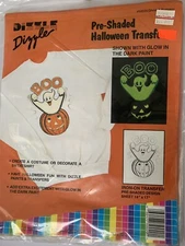 Dizzle  Pre Shaded Halloween Iron On Transfer Vintage 50020 Boo Ghost 1989 USA