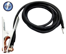 15 ft 6 awg HD Welding Ground Cable Clamp 1/4" Lug Miller 130 135 140 175 U.S.A