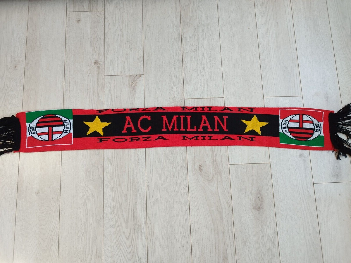 AC Milan vintage FAN football scarf FORZA MILAN | eBay