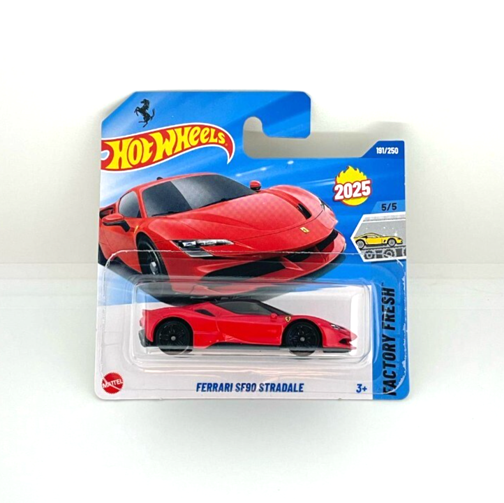 Hot Wheels 2025 Case-J FERRARI SF90 STRADALE SHORT CARD with