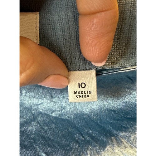 Babaton Damen Slab blau Slip Satin Maxirock Größe 10 Neu mit Etikett - Bild 10 von 12