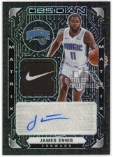 James Ennis 2020-21 Obsidian Matrix Materials Game-Used Nike Logo Tag Patch 1/1