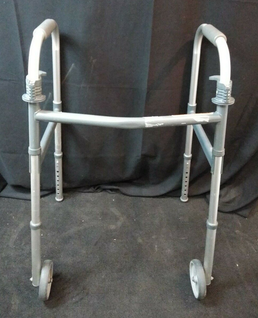 INVACARE JUNIOR PADDLE FOLDING WALKER & 5" WHEELS 6291JR eBay